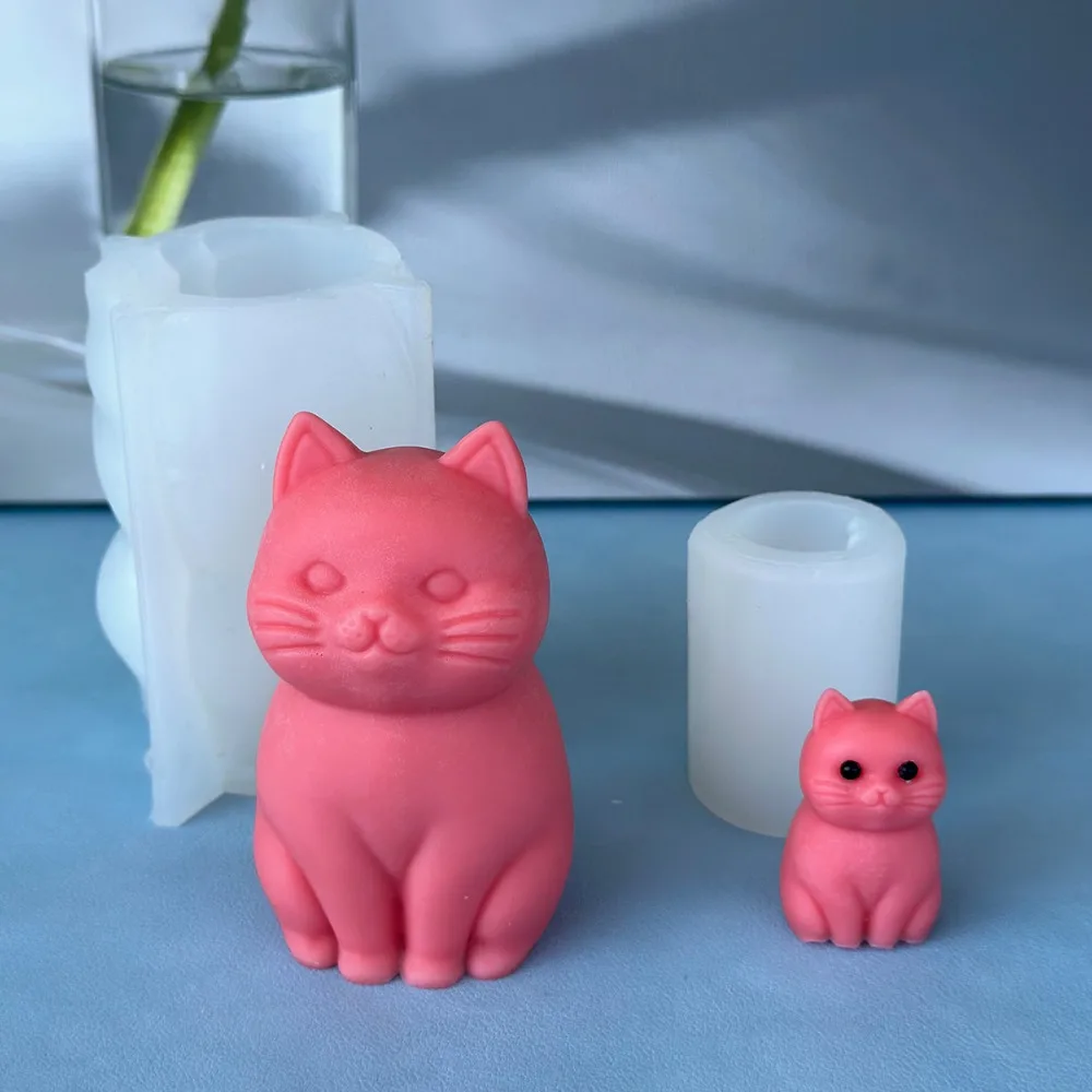 Soap Making Animal Fat - Cetakan Lilin Silikon Hewan Kucing Gemuk