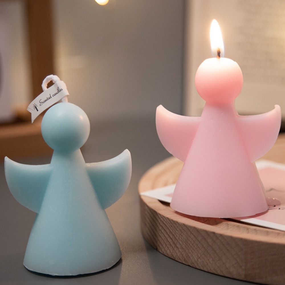 Soap Making In Home - Cetakan lilin akrilik malaikat kepala bulat,