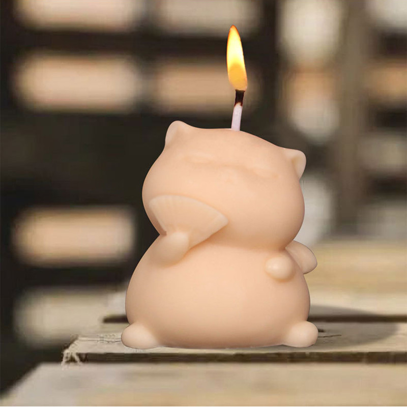 Soap Making Animal Fat - Cetakan lilin silikon kucing gemuk lucu
