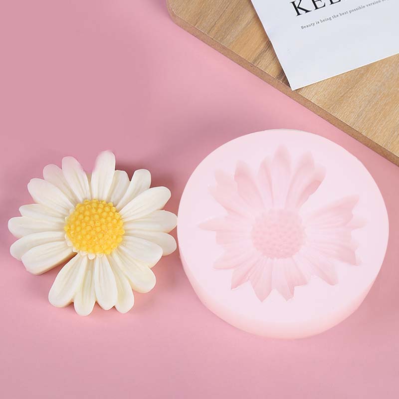 Soap Making In Home - DIY cetakan silikon lilin Daisy bunga